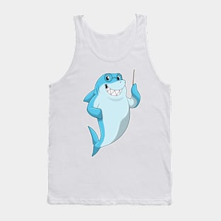 Shark as Teacher with Pointer Tank Top